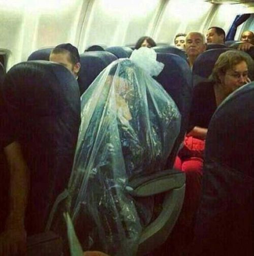 Judío ortodoxo durante un vuelo